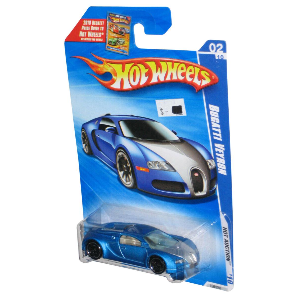 Hot Wheels Auction `10 02/10 Blue Bugatti Veyron Toy Car 160/240