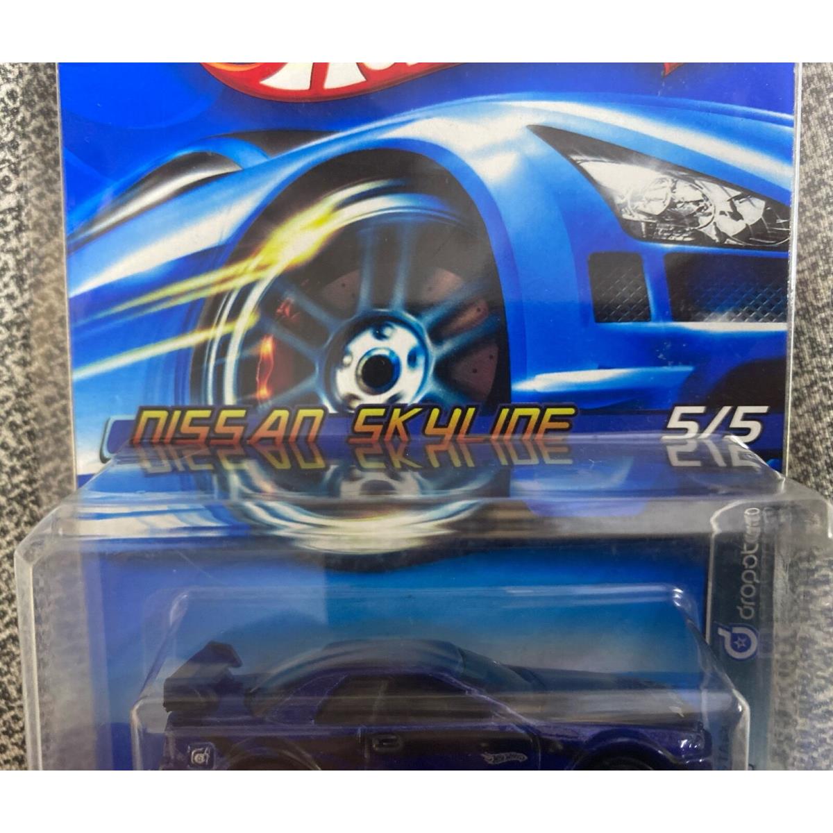 Hot Wheels Dropstars 5/5 2006 Mattel Blue Teal Nissan Skyline Toy Car 060