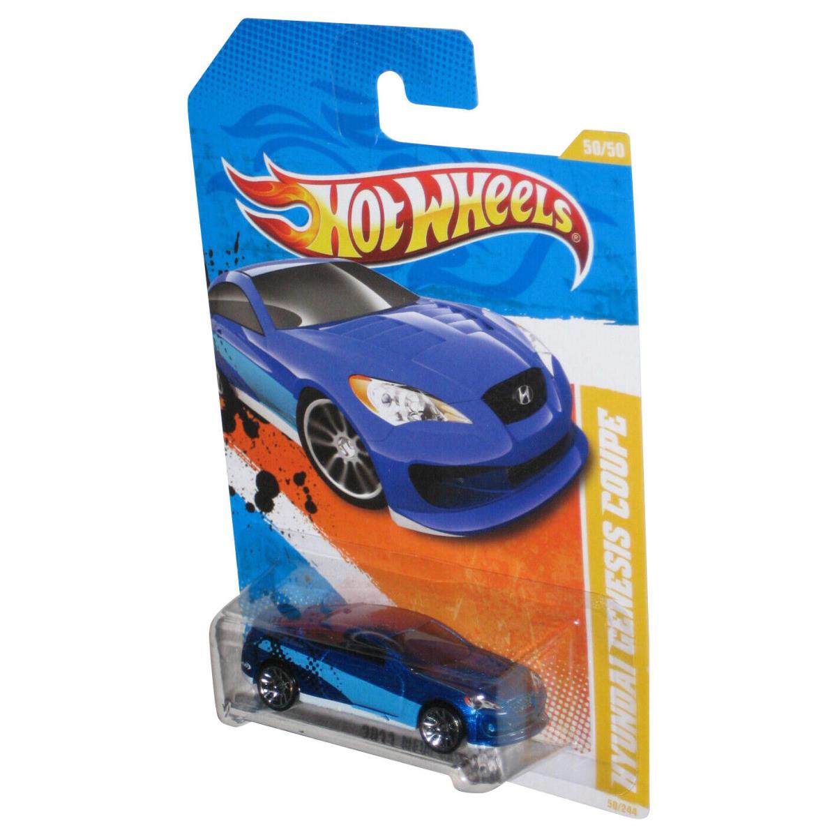 Hot Wheels 2011 Models 50/50 Blue Hyundai Genesis Coupe Car 50/244