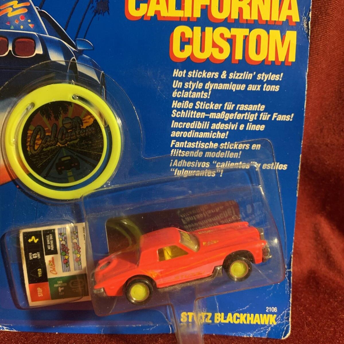 Hot Wheels California Custom Stutz Blackhawk Neon Pink 1989 2106