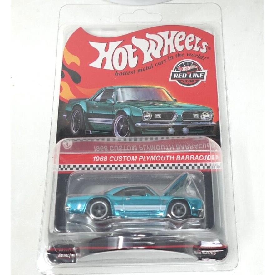 Hot Wheels Red Line Club Exclusive Teal 68 Custom Plymouth Barracuda