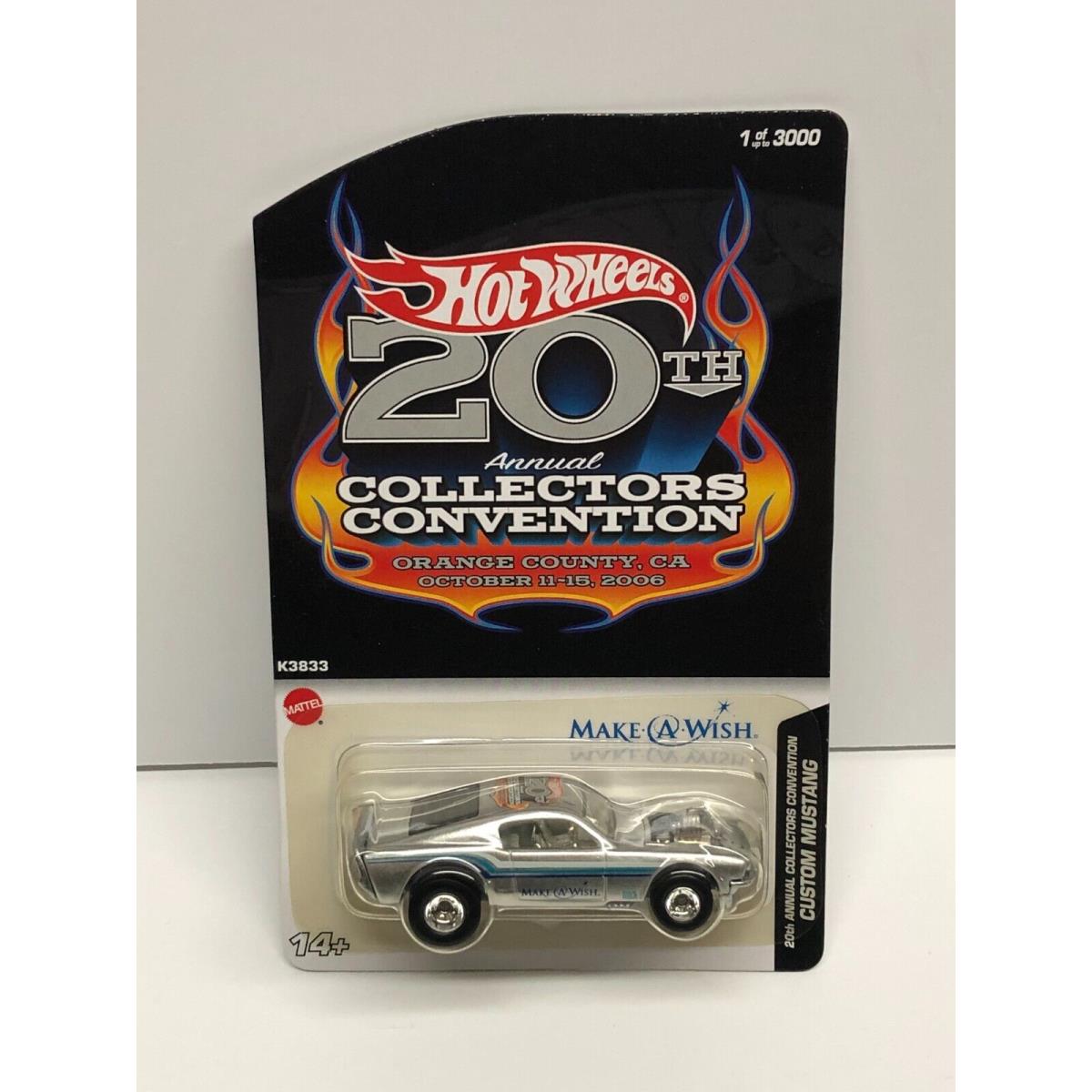 2006 Hot Wheels 20th Collectors Convention Custom Mustang Limited Edition /3000