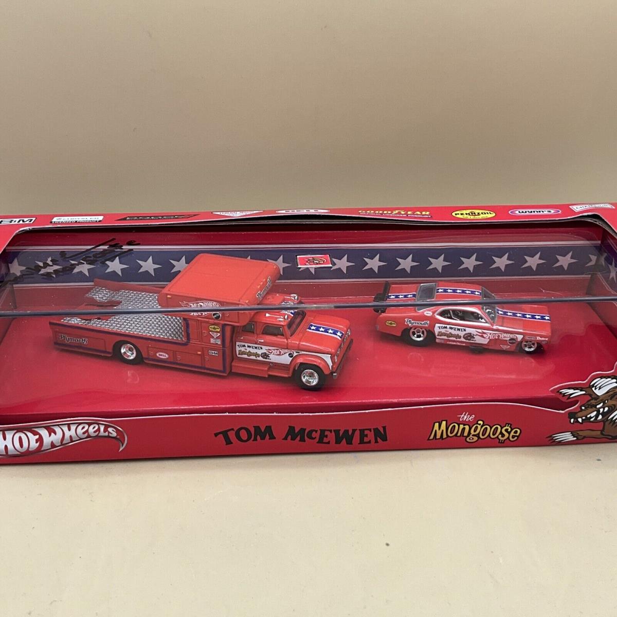 Signed 2011 Hot Wheels Rlc Mongoose by Tom Mcewen Premium 2 Car Set 04499/05000