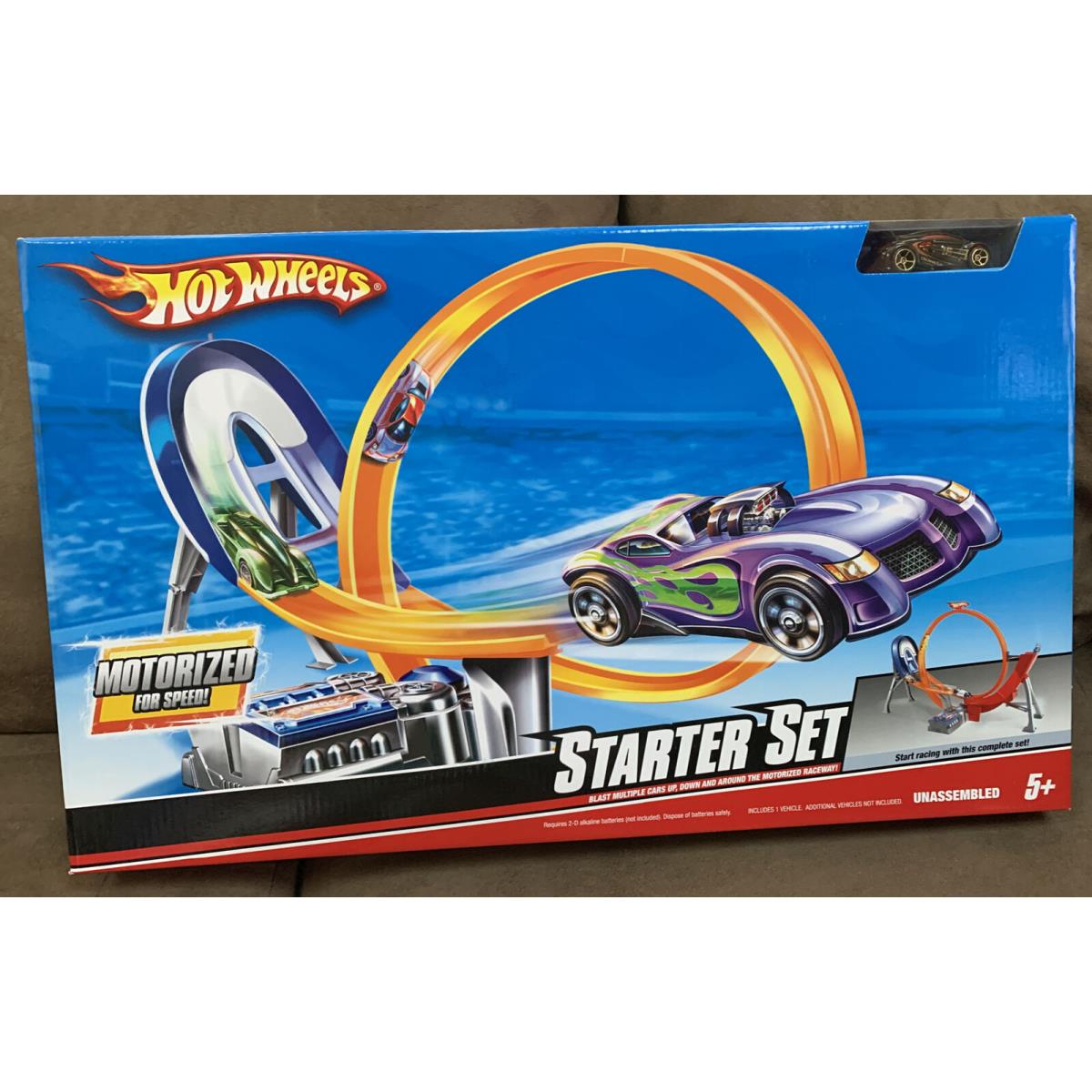 Hotwheels Motorized For Speed Starter Set High 15.5 Loop Car Included Cool