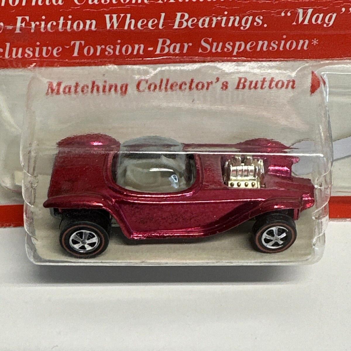 1969 Hot Wheels Redlines Rose Red Beatnik Bandit Blisterpack BP