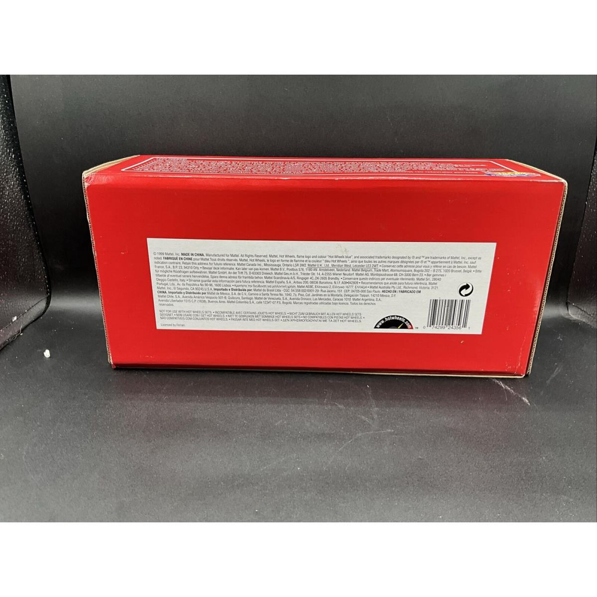 1999 Hot Wheels Ferrari Exclusive Manufacturer 1:18 Mattel 24356 Red Box