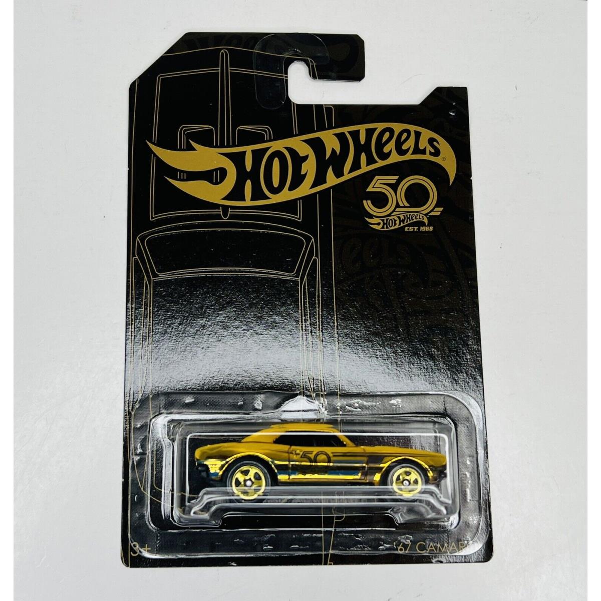 Hot Wheels Black Gold 50th Anniversary 7 Car Set Gold Camaro Chase W/cases