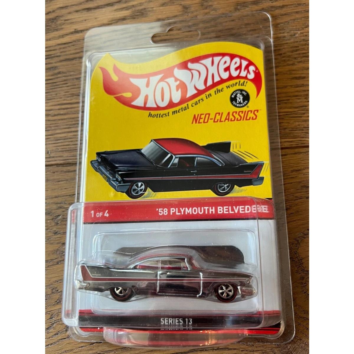 Hot Wheels - Rlc Red Line Club Series 13 - 1958 58 Plymouth Belvedere 1390/3000