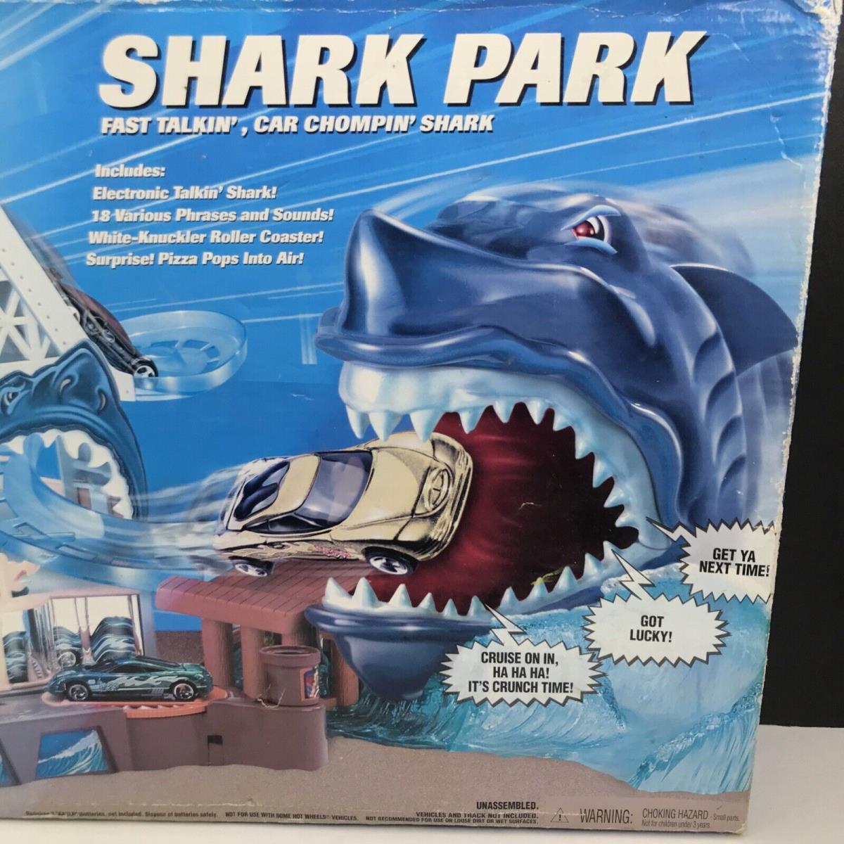 Vtg Hot Wheels Shark Park Interactive Play Set Roller Coaster 2000 Mattel