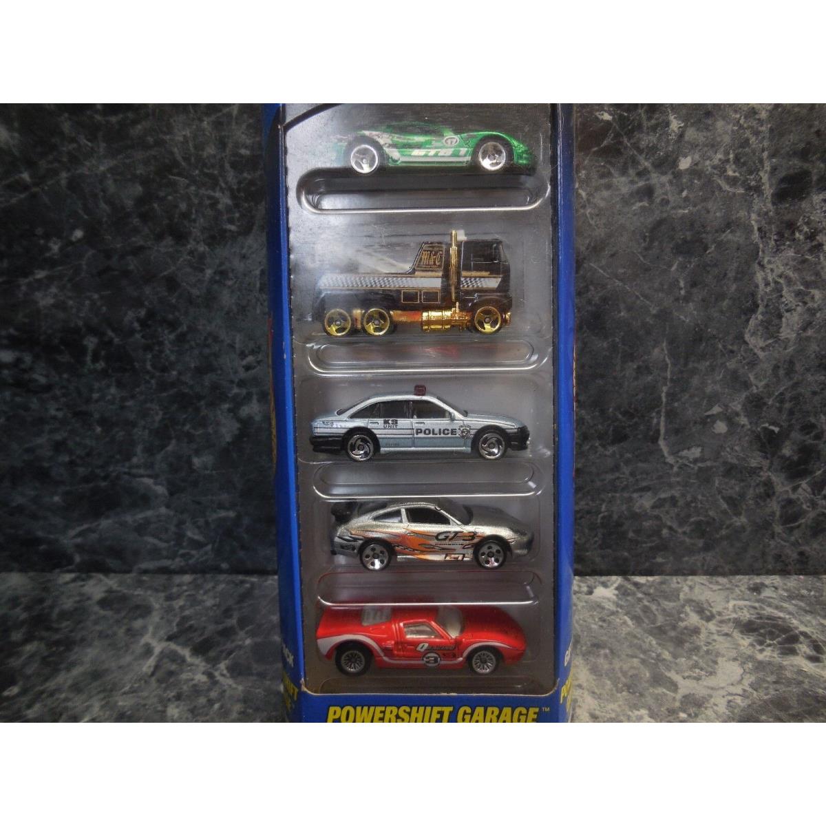 2000 Hotwheels Powershift Garage 5 Pack of Cars