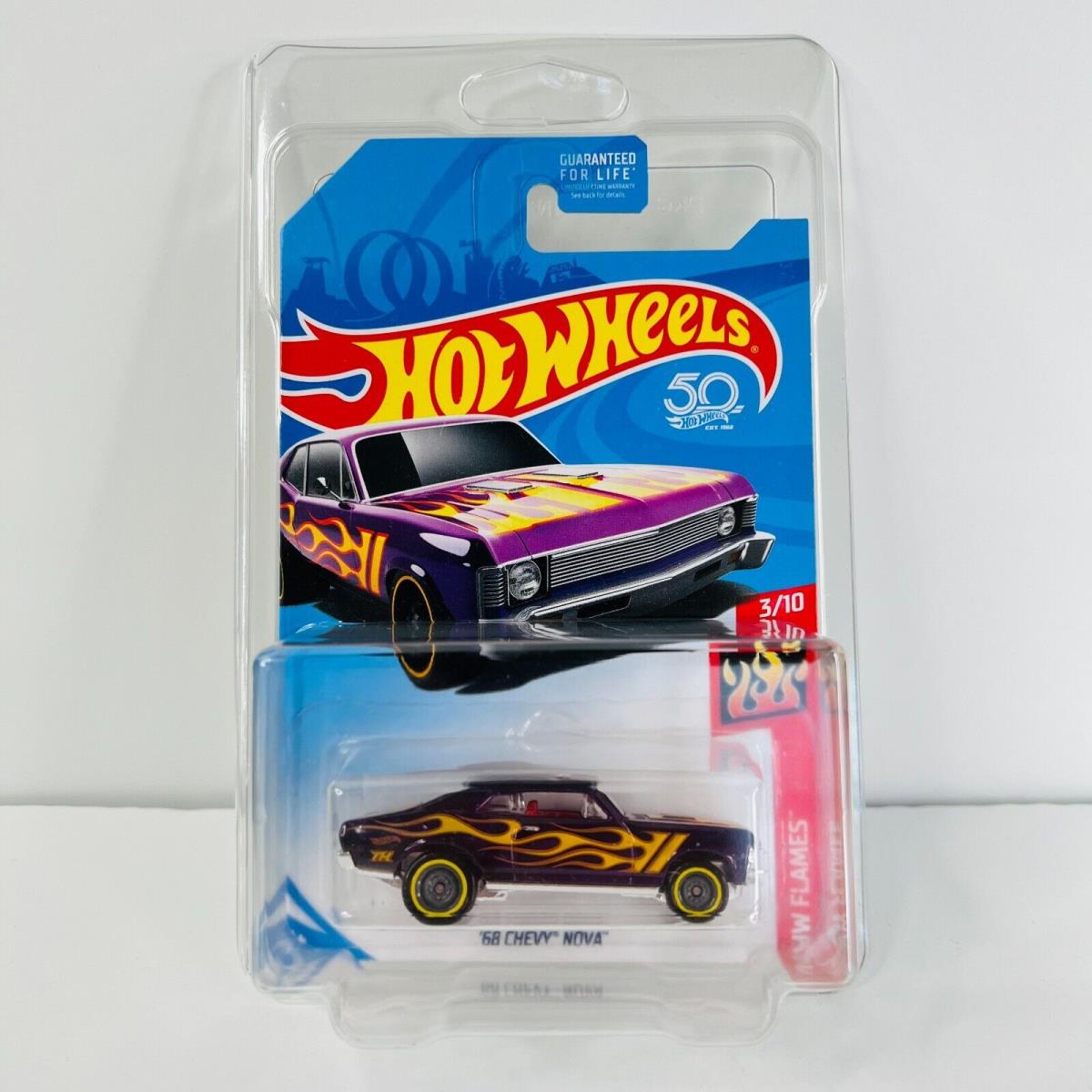 Hot Wheels 2018 HW Flames `68 Chevy Nova Super Treasure Hunt IN Protector