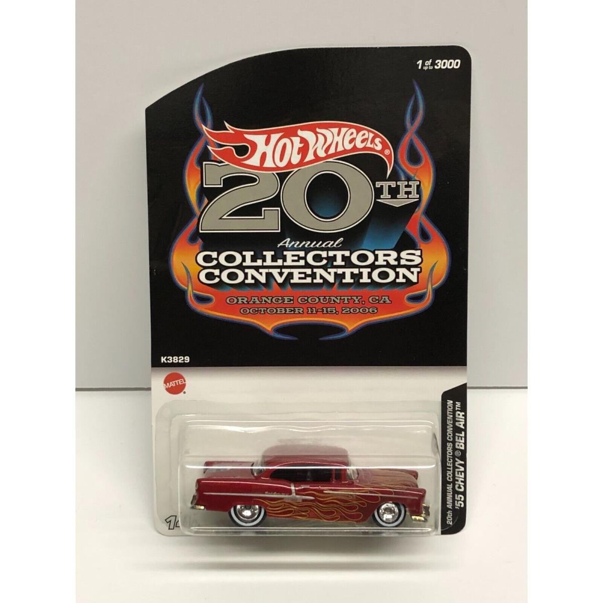 2006 Hot Wheels 20th Convention `55 Chevy Bel Air Limited Edition /3000