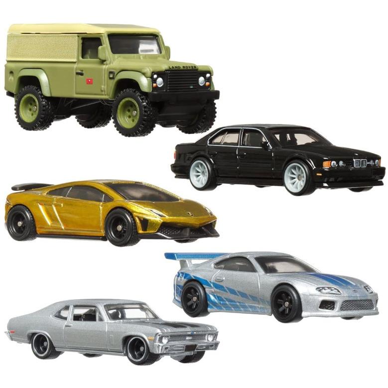 5-PACK Hot Wheels Premium Fast Furious 1:64 Die-cast Cars - 2023 Mix 4 Set