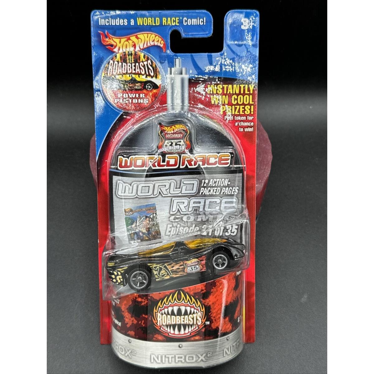 2003 Hot Wheels Black Power Pistons 21/35 Highway 35 World Race Roadbeasts