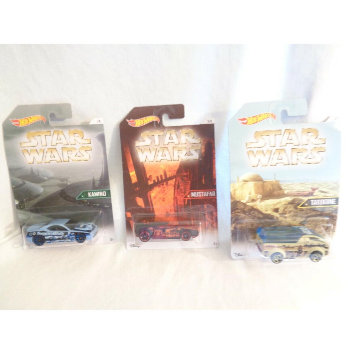 Hot Wheels Star Wars Diecast Cars Complete Set Of Eight Momc Scale 1:64 2015