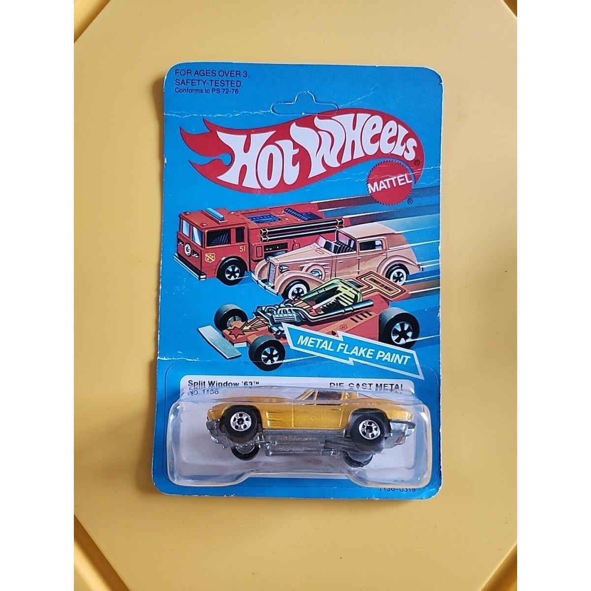 1982 Mattel Hot Wheels Split Window `63 Gold 1136 1987 `75 Stingray 3974