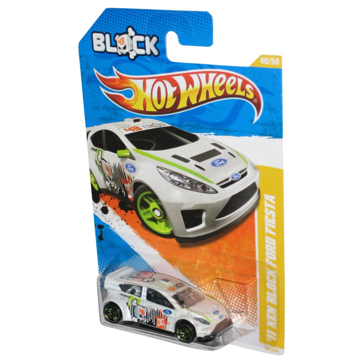 Hot Wheels 2011 Models 40/50 2010 White `11 Block Ford Fiesta Car 40/2