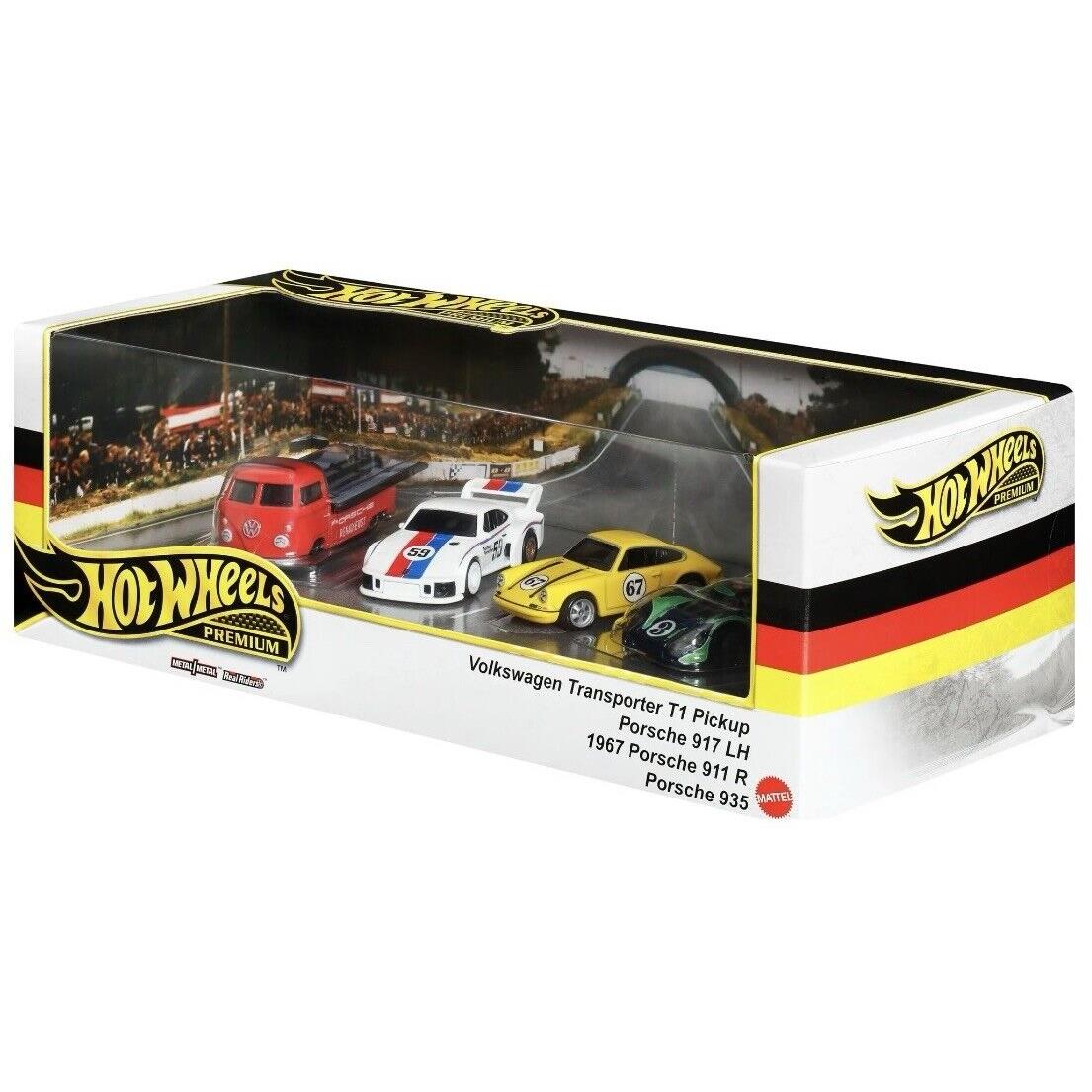 Hot Wheels Premium German Racers Diorama Box Set - White