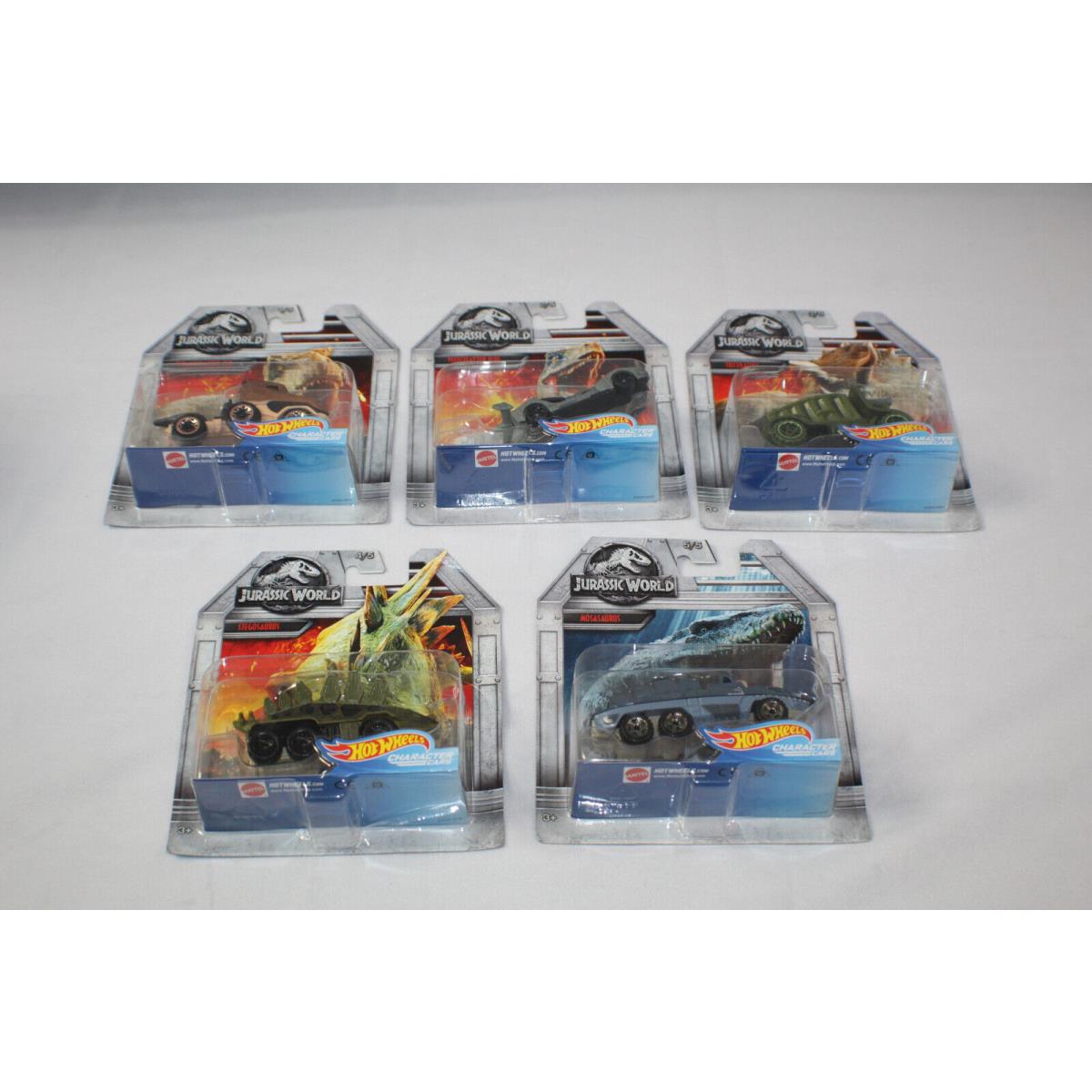 Hot Wheels Character Cars Jurassic World Complete Set of 5