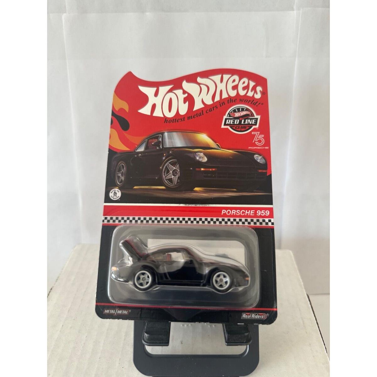 2023 Hot Wheels Red Line Club Exclusive 1986 Porsche 959 Black Real Riders A29