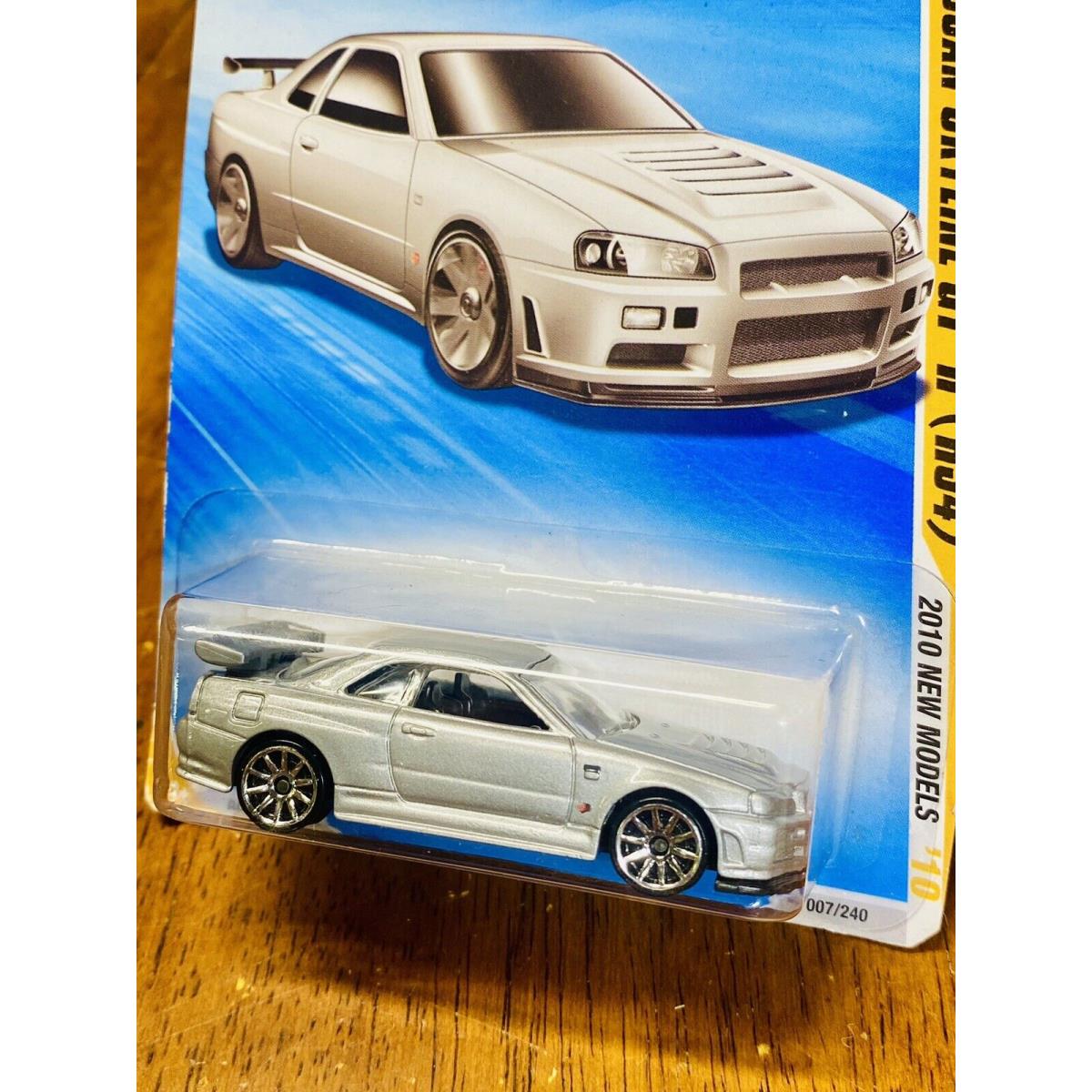 Hot Wheels Nissan Skyline Gt-r R34 Silver 2009 2010 Models Rare Vintage