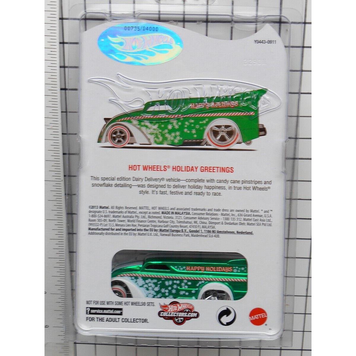 Hot Wheels 2013 Rlc Holiday Car Club Exclusive Drag Dairy