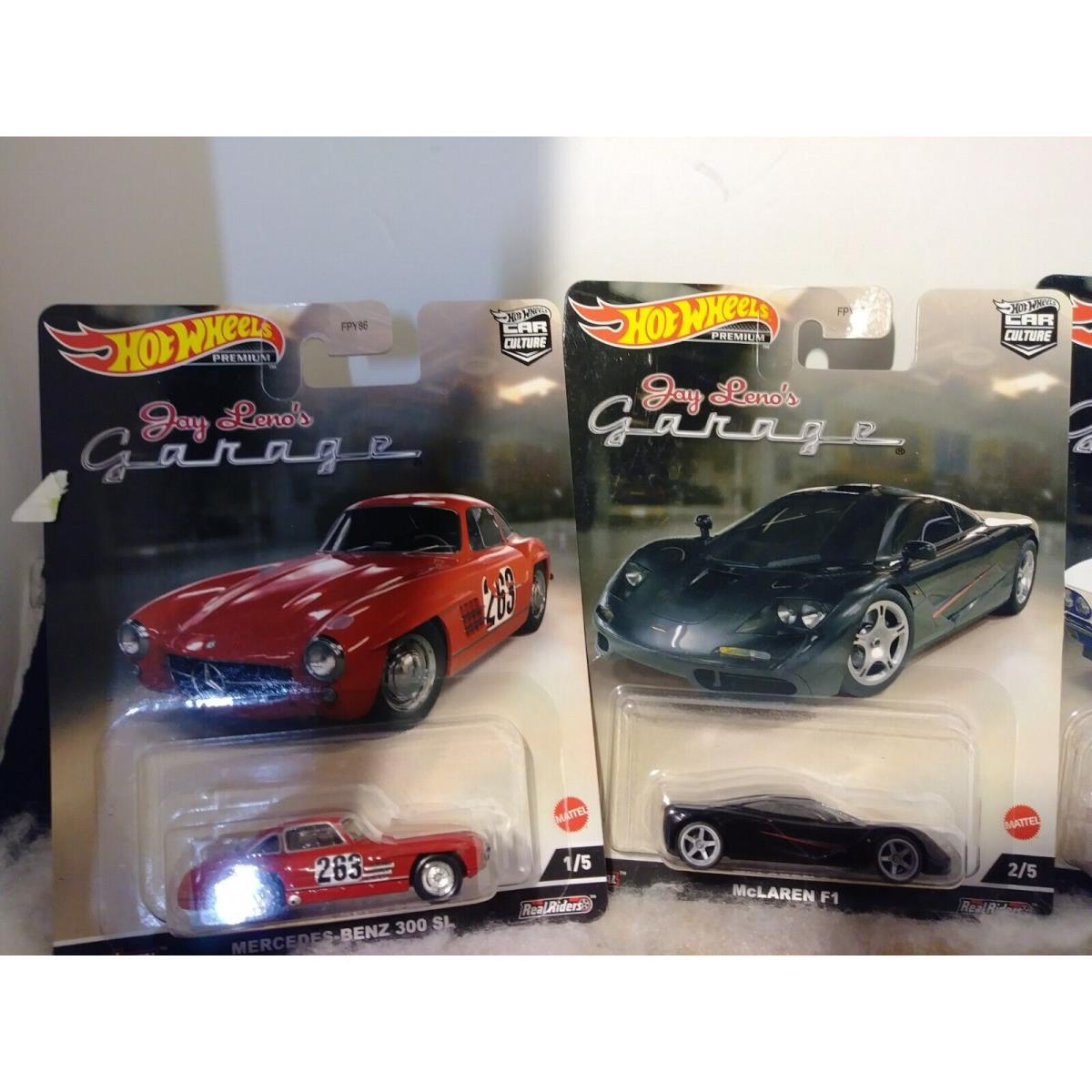 Mattel Hot Wheels Premium Car Culture Jay Leno`s Garage Set OF 5 + Bonus Ecojet