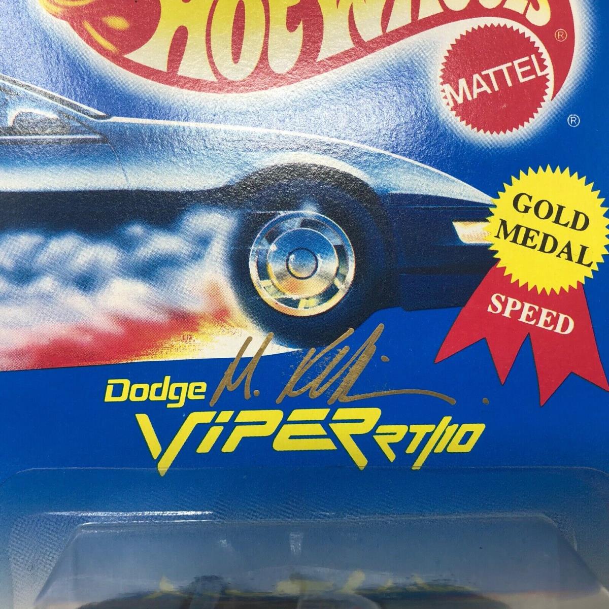 Vtg Nip Signed M Kollins Dodge Viper RT/10 210 Gold Medal Speed Gold LW Wheels