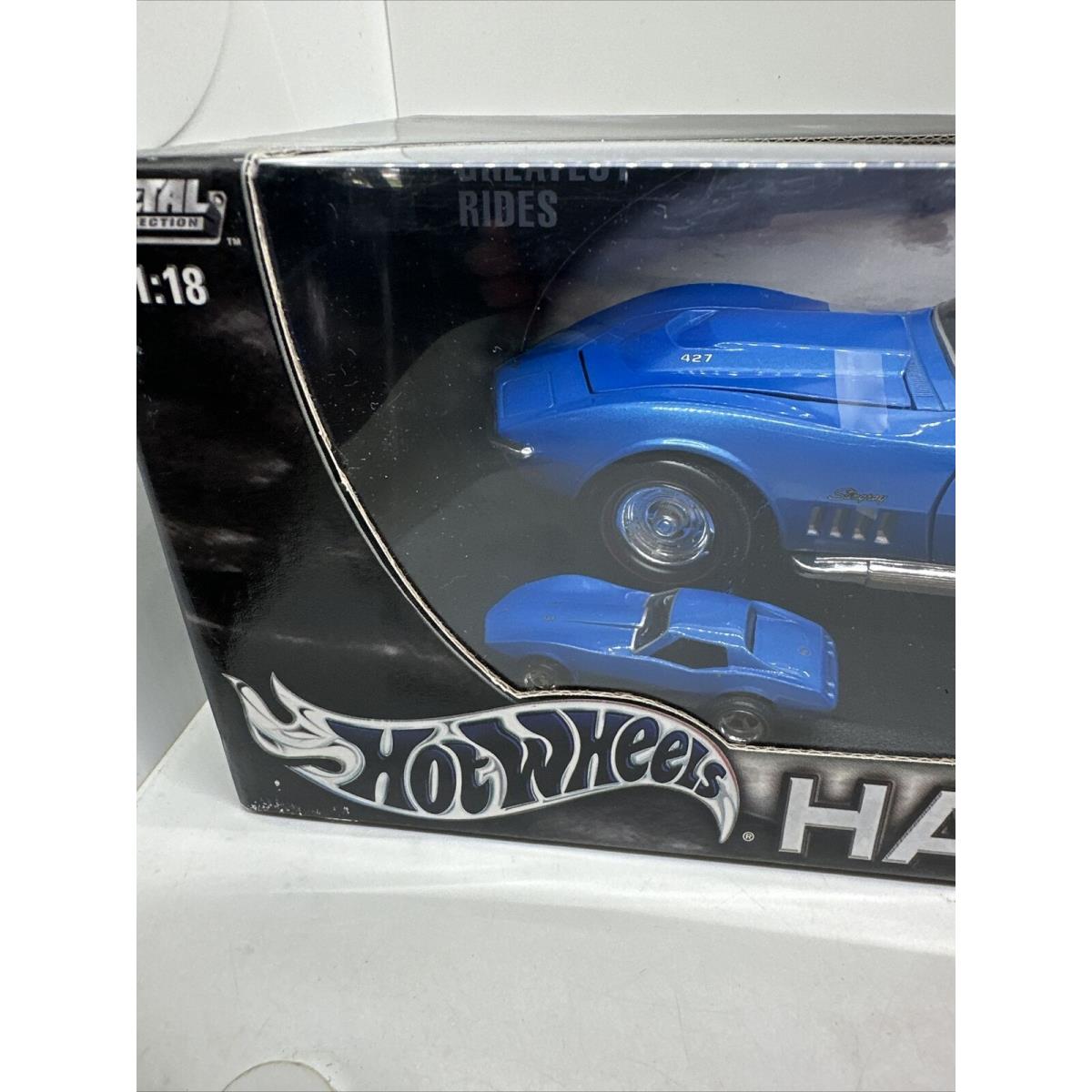 Hot Wheels Hall of Fame 2 `vette Set 1969 Corvette 1:18 Blue