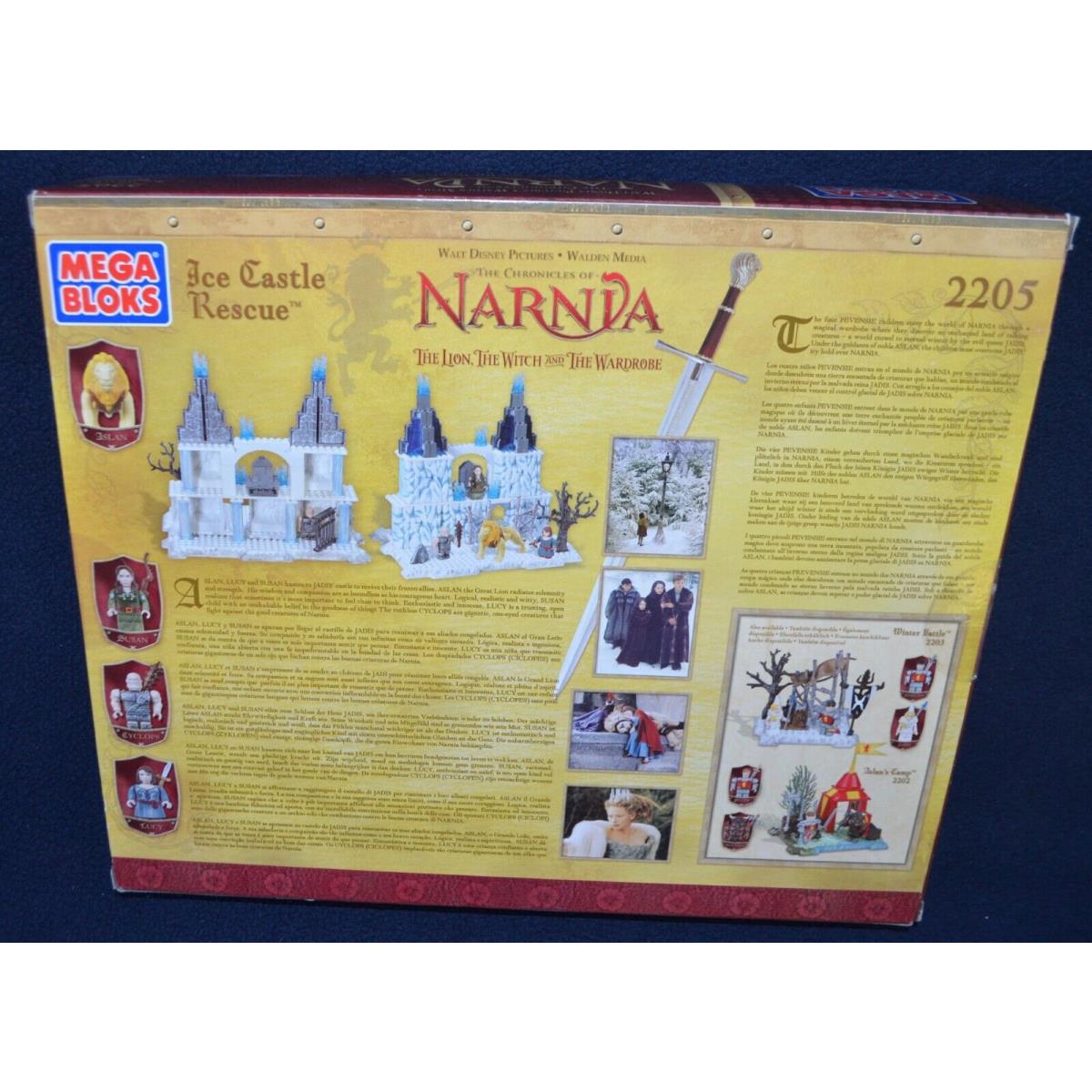 Mega Bloks Chronicles of Narnia Ice Castle Rescue Aslan Lucy 2205 Blocks