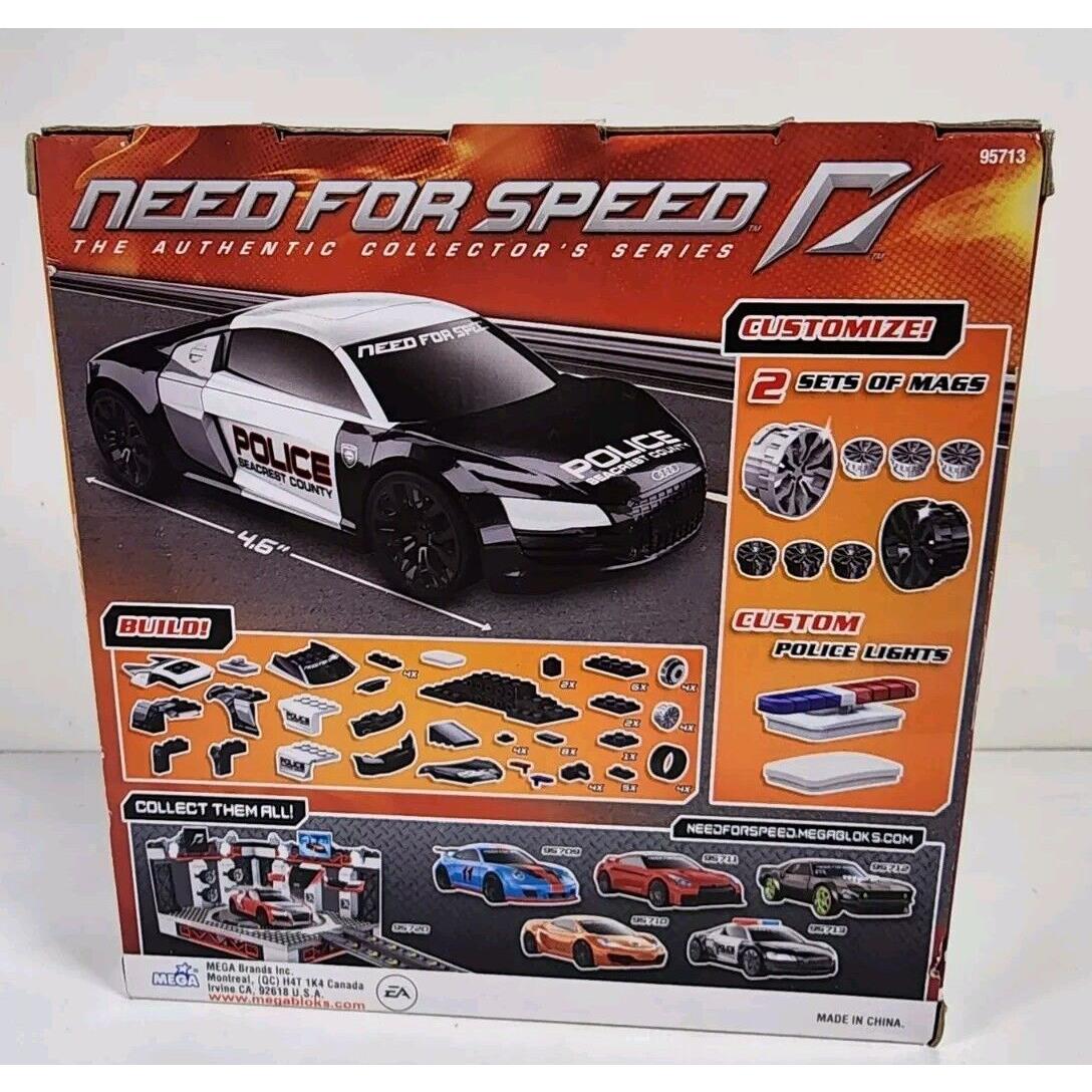 Mega Bloks 95713 Need For Speed Audi R8 Police Cruiser Rare 2011