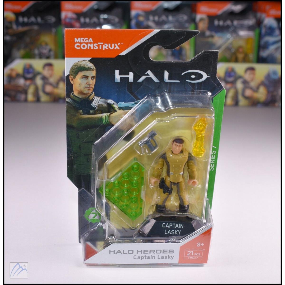 Halo Heroes Series 7 Mega Construx Mini AI Roland Captain Lasky Figure FMM77