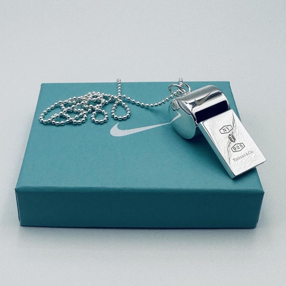 Nike x Tiffany Co. Whistle Necklace in Silver 32 Beaded Cha