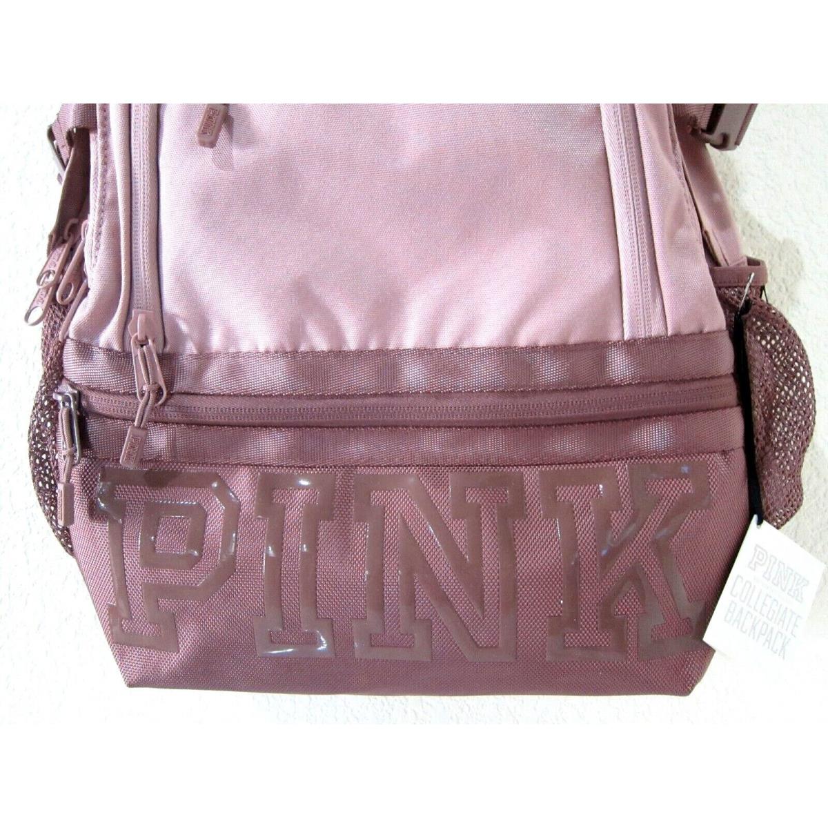 Victoria Secret Pink Cocoa Powder Collegiate Backpack School Book Bag Carry ON