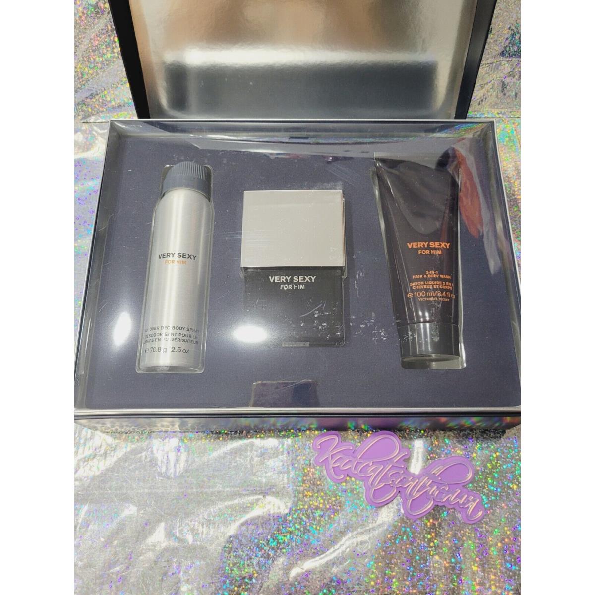 Victoria`s Secret Very Sexy For Him Cologne 1.7 fl oz / 50 ml Fragrance Gift Set