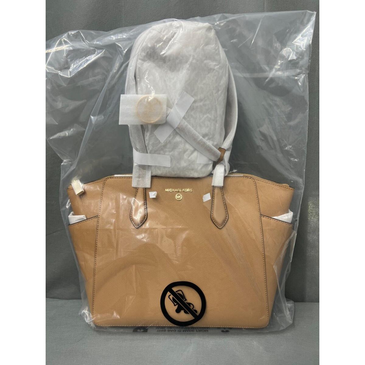 Michael Kors Marilyn Medium Top Zip Tote Pale Peanut