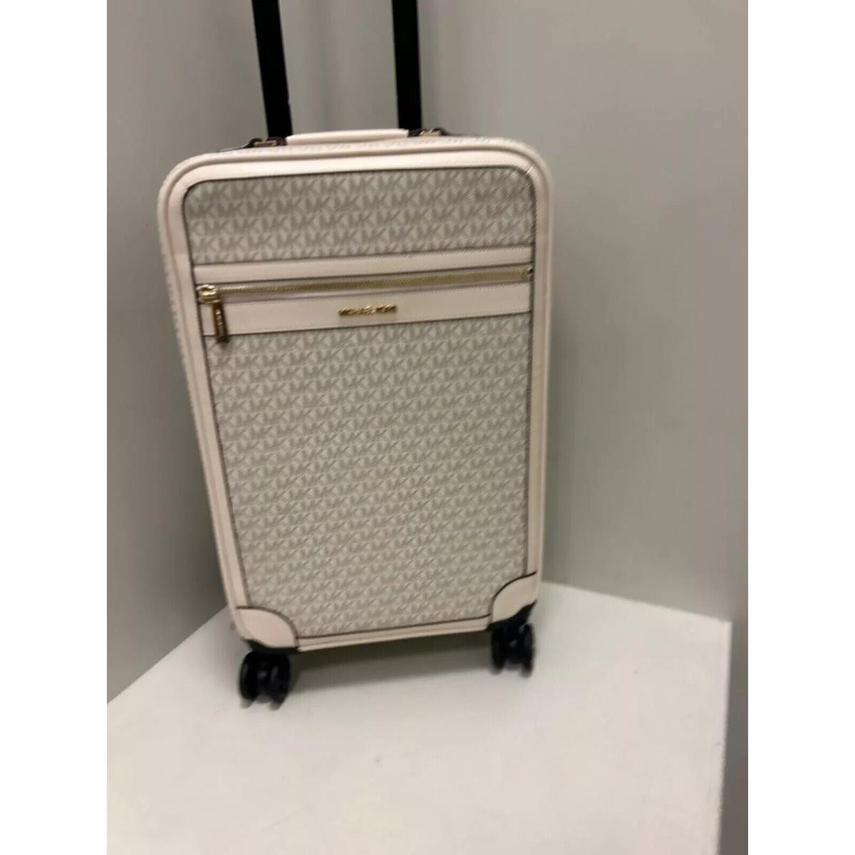 Michael Kors Women Travel Trolley Suitcase Carry On Luggage Vacation Plane Trip Light Cream Multi