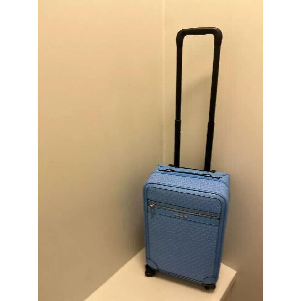 Michael Kors Women Travel Trolley Suitcase Carry On Luggage Vacation Plane Trip Blue MK Signature