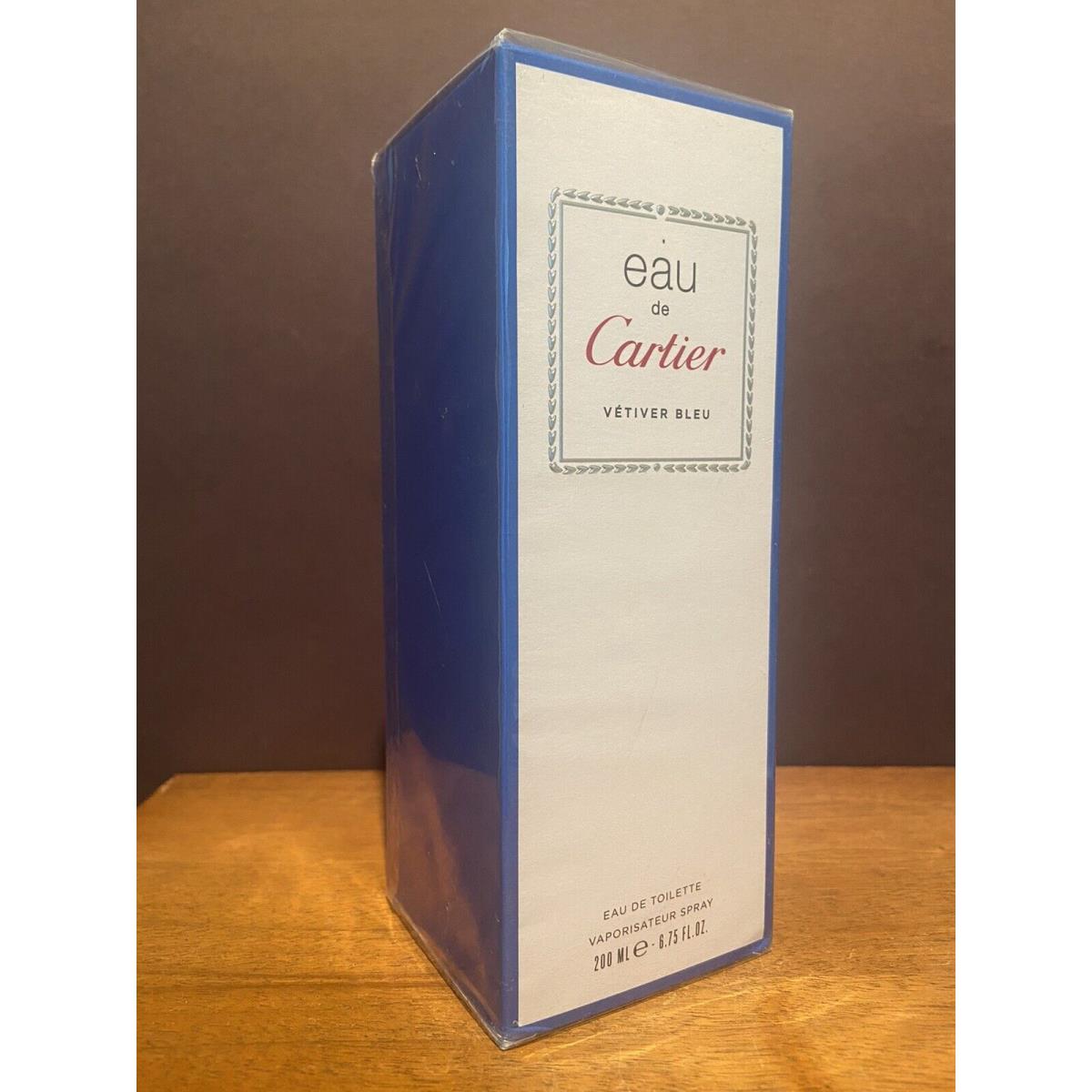 Eau de Cartier Vetiver Bleu 6.75 OZ / 200 ml Eau de Toilette Spray Rare