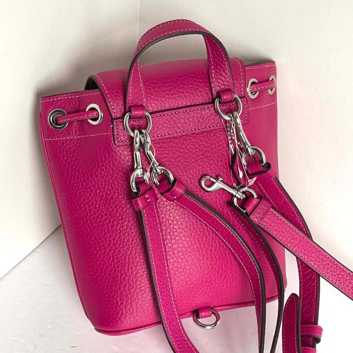 Coach Amelia Convertible Backpack CL408 Pink Cerise Leather Mini Crossbody