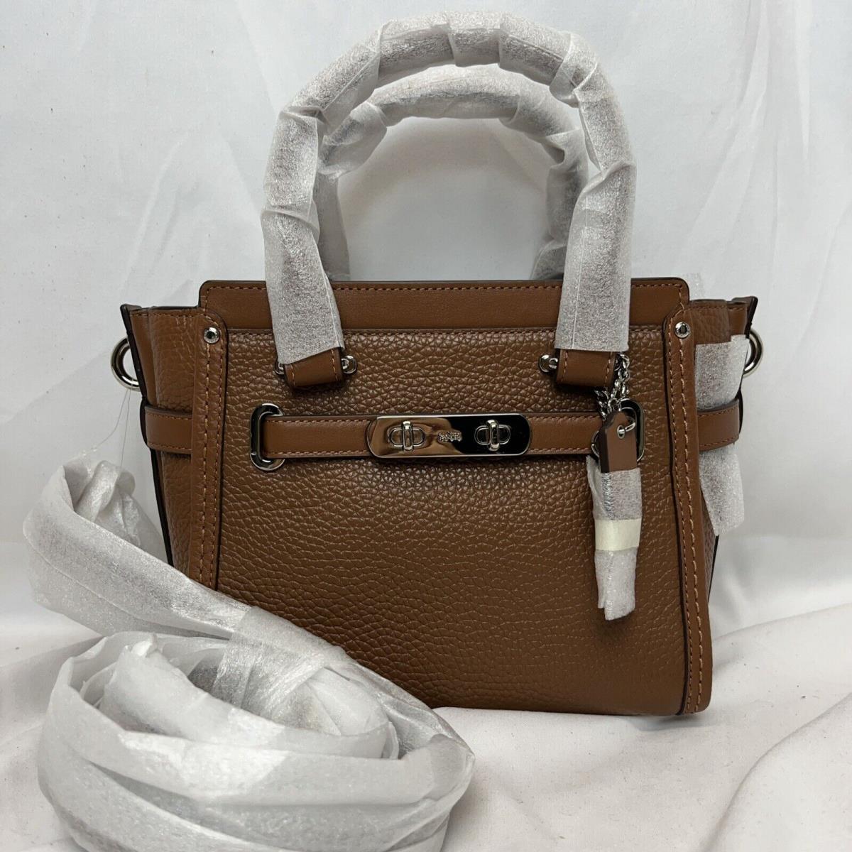 Coach Swagger 21 Carryall in Pebble Leather 37444 Saddle