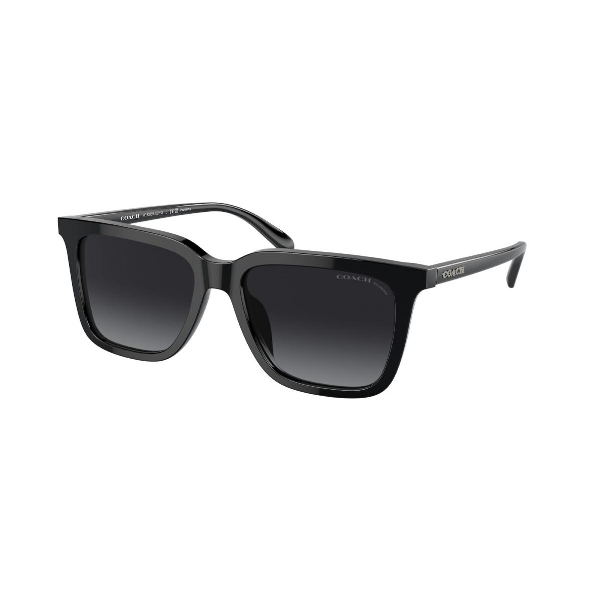 Coach HC8385U 5002T3 Cl910 Black Grey Gradient Polarized 54 mm Men`s Sunglasses