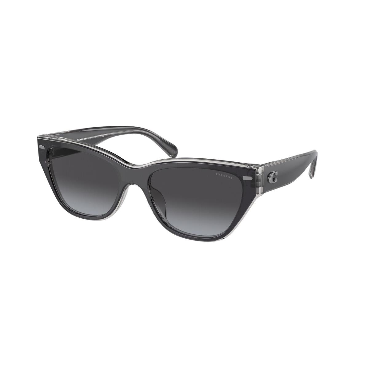 Coach HC8370U 57458G Ch570 Black Trans Grey Grey Grad 54 mm Women`s Sunglasses