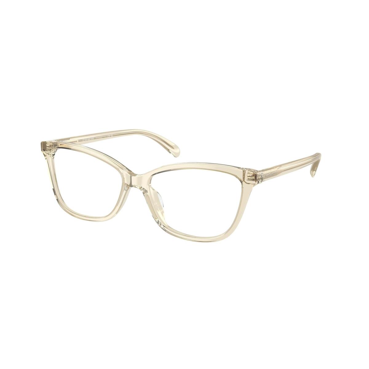 Coach HC6206U 5736 Transparent Fawn Demo Lens 52 mm Women`s Eyeglasses