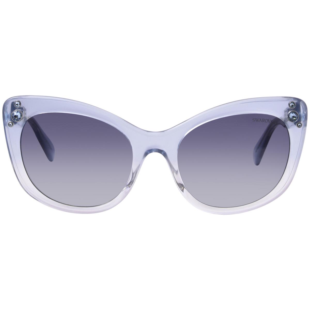 Swarovski SK6020 10474L Sunglasses Women`s Transparent Blue/blue Gradient 55mm