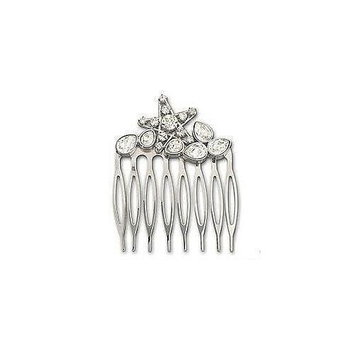 Swarovski Bailee Star Hair Comb Clear Crystal White Rhodium Finish 865044