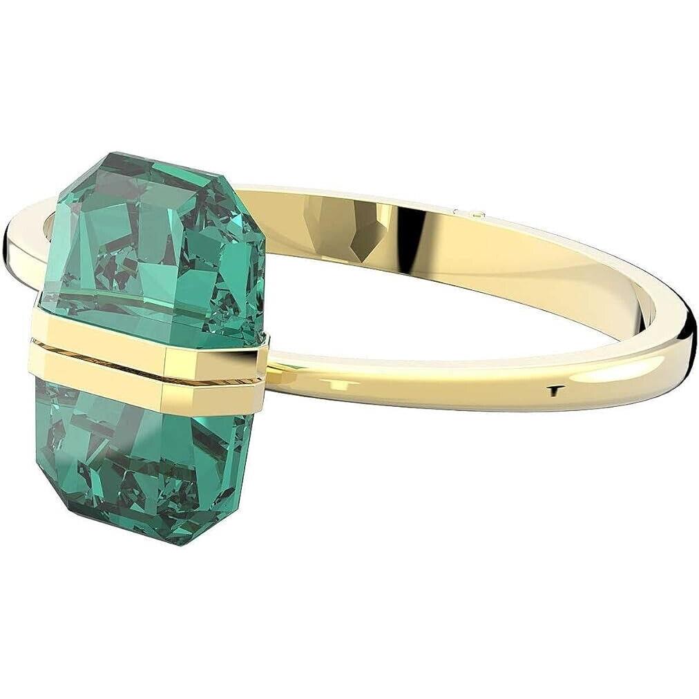 Swarovski Lucent Green Crystal Bangle Gold Tone Plated 5615107