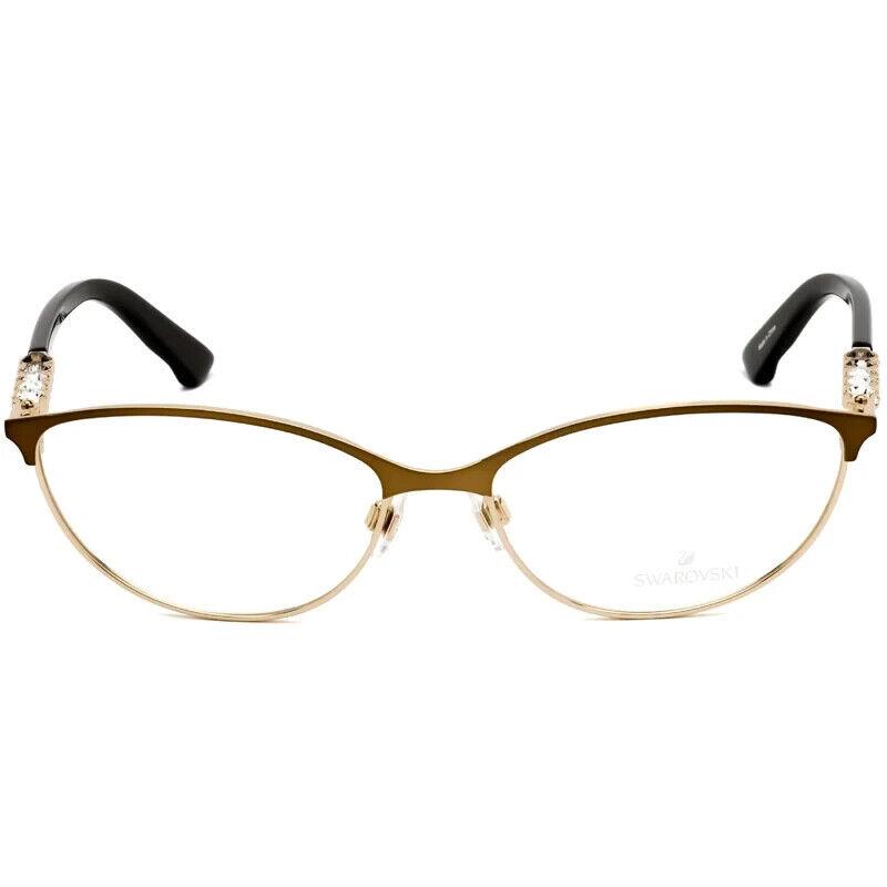 Swarovski SK5139 036 Oval Shiny Dark Bronze Eyeglasses