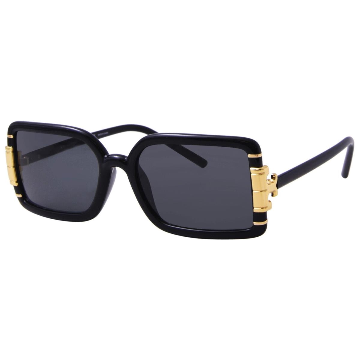 Swarovski Tory Burch TR9073U 170987 Sunglasses Women`s Black/grey Rectangle Shape 55mm