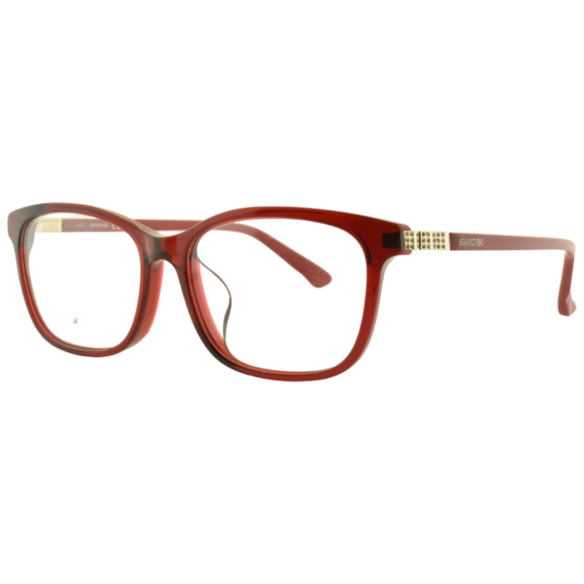 Swarovski SW5233-D/V 066 Shiny Red Square Full Rim Womens Optical Frame